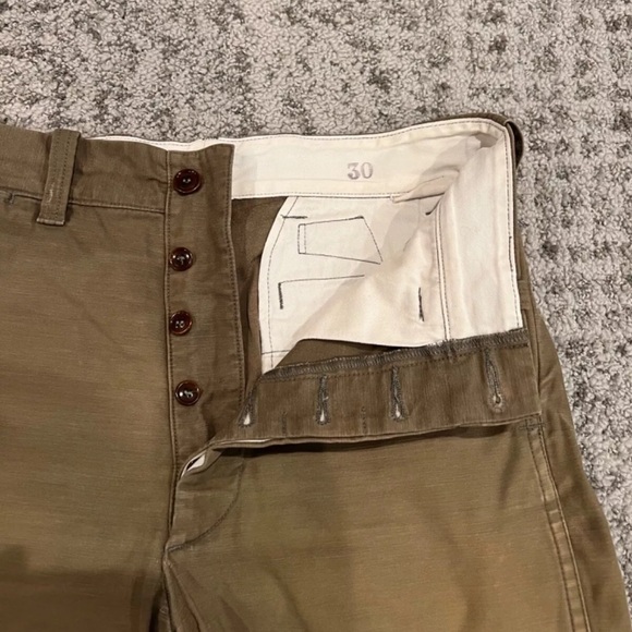 Mister Freedom Sportsman Chinos, Stevenson 3Sixteen Olive Khaki, 30W 30L - Picture 5 of 12